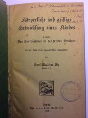 CQ 6000 D619 -4 : Das Gemütsleben in der frühen Kindheit (1923)