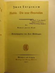 1 O 7-2 : Sämtliche Werke : 2. Rudin : Die neue Generation (1911)
