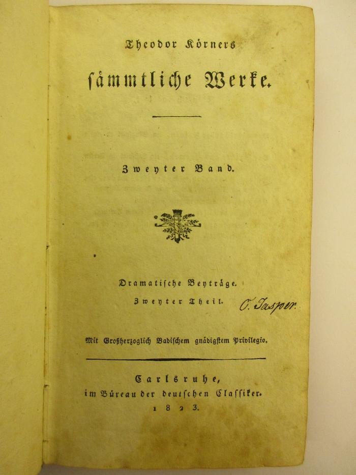1 L 241-2 : Dramatische Beyträge : Zweyter Theil (1823)