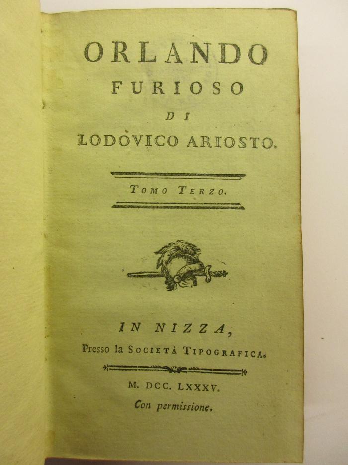 1 N 54-3 : Orlando Furioso (1785)
