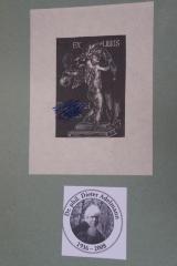 - (Gans, Friedrich;unbekannt), Übermalt: Exlibris, Name, Abbildung; 'Exlibris
Friedrich Gans'. 