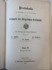PD 2800 A178-4 : Protokolle der Kommission für die zweite Lesung des Entwurfs des Bürgerlichen Gesetzbuchs : 4. Familienrecht (1897)