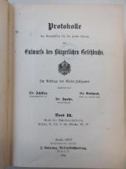 PD 2800 A178-2 : Protokolle der Kommission für die zweite Lesung des Entwurfs des Bürgerlichen Gesetzbuchs : 2. Recht der Schuldverhältnisse Abschn. II, Tit. 2 - 20, Abschn. III, IV (1898)
