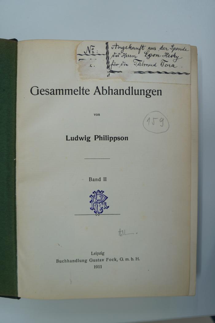 02A.002235 : Gesammelte Abhandlungen (1911)