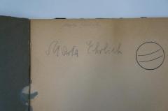 - (Ehrlich, Marta), Von Hand: Autogramm; 'Marta Ehrlich'. 