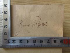 - (Pätzow, Bruno), Von Hand: Autogramm; 'Bruno Pätzow [?]'. 