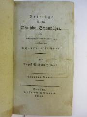 1 L 199-4 : Beiträge für die deutsche Schaubühne : in Übersetzungen und Bearbeitungen ausländischer Schauspieldichter (1812)