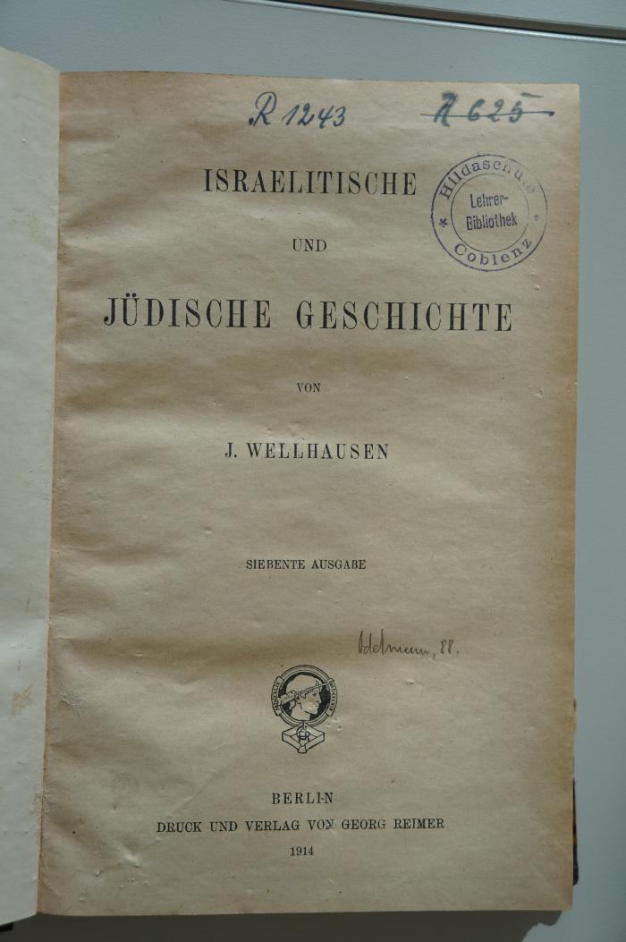 02A.003871 : Israelitische und Jüdische Geschichte (1914)