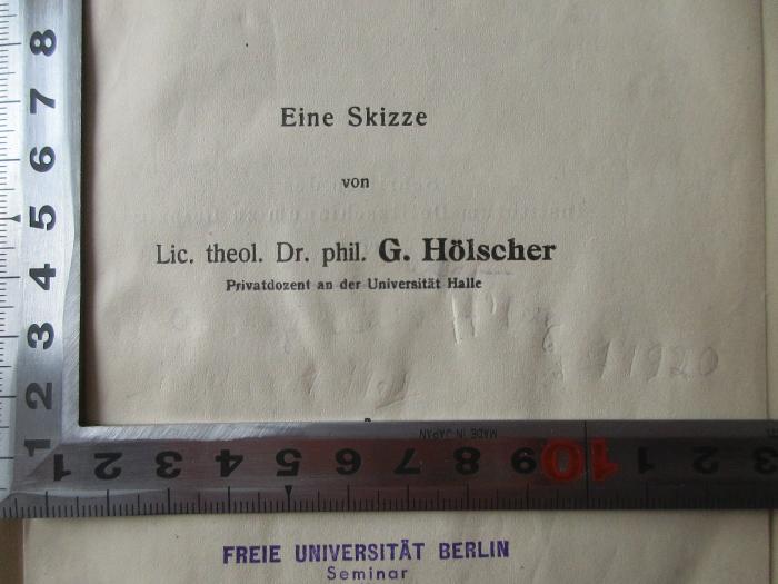 [...] Uni. H'bug seit 1920