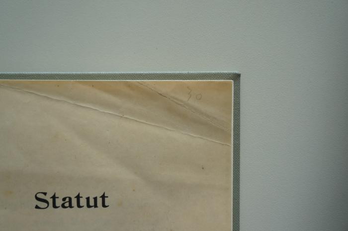 02A.004955 : Statut der Lehr-Anstalt für die Wissenschaft des Judenthums. (1907);- (unbekannt), Von Hand: Nummer; '30'. 