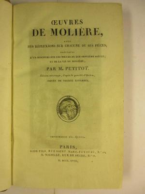 1 N 36-2 : L'étourdi, ou les contre-temps. Le dépit amoureux. Les précieuses ridicules. Sganarello, ou le cocu imaginaire (1818)