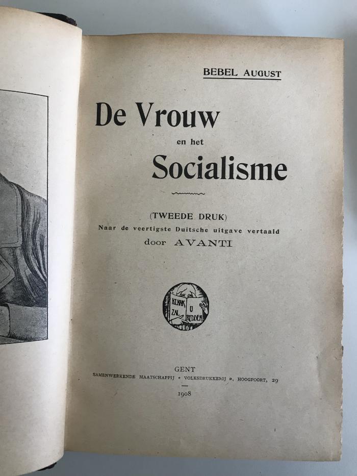 By 79 2 : De Vrouw en het Socialisme (1908)
