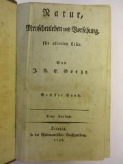 1 S 98-6 : Natur, Menschenleben und Vorsehung, für allerley Leser (1796)