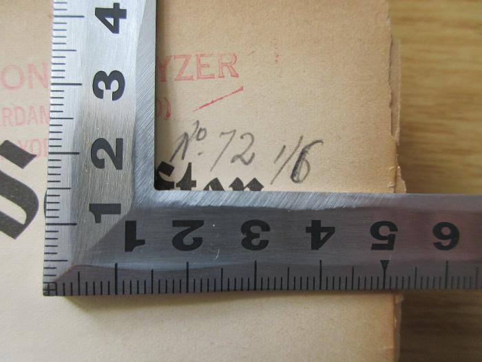 Db 1551-5 : Gesammelte Schriften, von Rabbiner Samson Raphael Hirsch.  (1910);-, Von Hand: Nummer; 'No. 72. 1/6'
