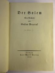 5 L 204&lt;6&gt; : Der Golem (1916)