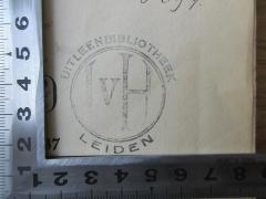 - (IvH Uitleenbibliotheek Leiden), Stempel: Name; 'IvH Uitleenbibliotheek Leiden'.  (Prototyp)