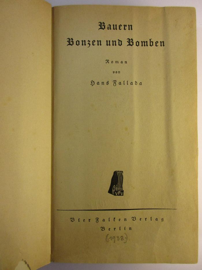 4 L 186 : Bauern
Bonzen und Bomben (1938)