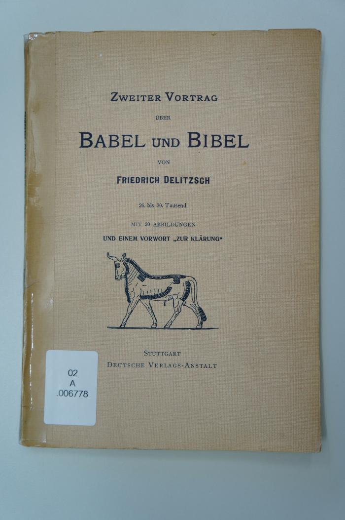 02A.006778 : Zweiter Vortrag über Babel und Bibel (1903)