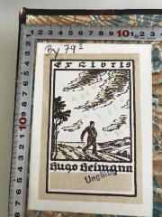 - (Heimann, Hugo), Etikett: Name; 'Ex Libris Hugo Heimann'. 