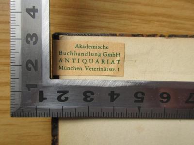 DD 4600 B648 : Karl Volkmar Stoy und das pädagogische Universitätsseminar (1886);- (Akademische Buchhandlung GmbH Antiquariat München), Etikett: Buchhändler; 'Akademische Buchhandlung GmbH
Antiquariat
München. Veterinärstr. 1'. 