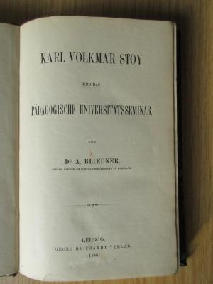 DD 4600 B648 : Karl Volkmar Stoy und das pädagogische Universitätsseminar (1886)