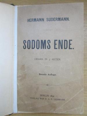 5 L 19&lt;9&gt; : Sodoms Ende. (1891)