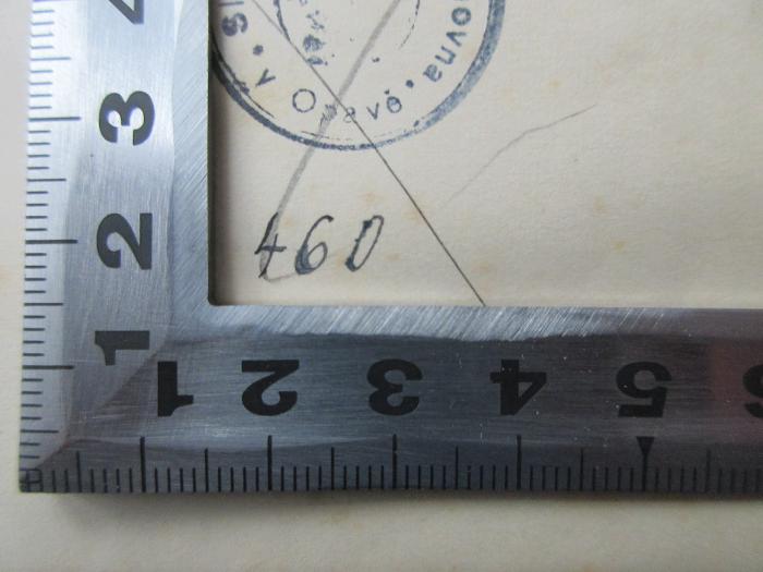 DN 2000 H369(5) : Aus dem Leben eines freien Pädagogen (1904);-, Von Hand: Nummer; '460'