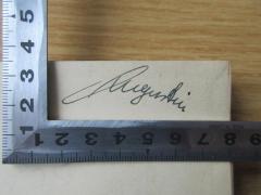 - (Augustin), Von Hand: Autogramm; 'Augustin'. 