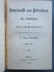 5 O-2 : Geheimnisse von Petersburg (1889)