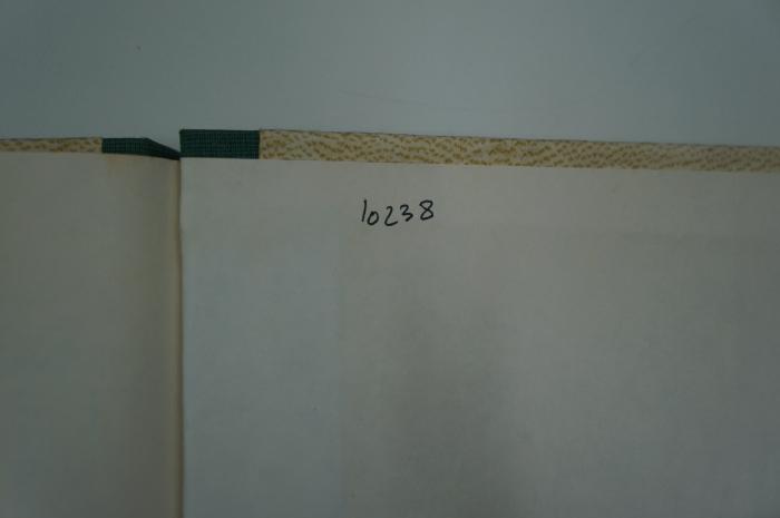 02A.018506 : ספר אבן שתיה (1930);- (unbekannt), Von Hand: Nummer; '10238'. 