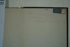 - (Weidemann, [?]), Von Hand: Autogramm, Ortsangabe, Name; 'Weidemann
NW 21
Bochumerstr. 17'. 