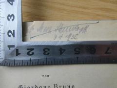 - (Steinkopff, Max), Von Hand: Autogramm, Datum; 'Dr. Max Steinkopff
3. [.] 1935'. 