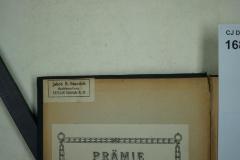 - (Jakob B. Brandeis Buchhandlung Breslau), Etikett: Buchhändler, Ortsangabe, Name; 'Jakob B. Brandeis
Buchhandlung
Breslau, Carlsstraße Nr. 20'.  (Prototyp)