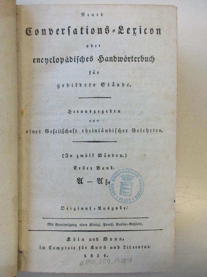 AE 11824-1 : Neues
Conversations-Lexicon (1824)