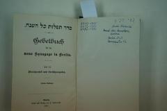  Gebetbuch für die neue Synagoge in Berlin. Teil II. Neujahrsfest und Versöhnungstag. (1908)