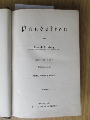 ohne Signatur : Pandekten, Bd. 2-3 (1897)