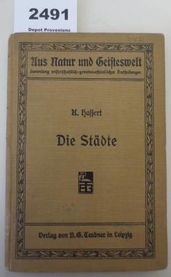  Die Städte geographisch betrachtet (1907)