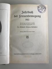 Ed 467 / 1913 : Jahrbuch der Frauenbewegung 1913 (1913)