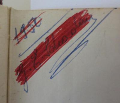  Die Geschichte der jungen Renate Fuchs (1901);- (Schoolen, G. E.), Von Hand: Autogramm, Name, Datum; '1950
G. E.  Schoolen'. 