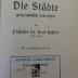  Die Städte geographisch betrachtet (1907)