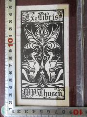 - (Thysen, W. P.), Etikett: Exlibris; 'Ex-Libris
W. P. Thysen'. 