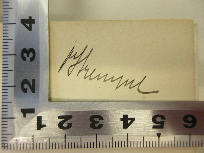 -, Von Hand: Name; 'Dr.[?]'