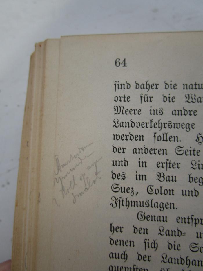  Die Städte geographisch betrachtet (1907);- (unbekannt), Von Hand: Annotation, Annotation. 