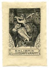 - (Aschoff-Krafft, L.;Aschoff-Krafft, O.), Etikett: Exlibris, Name, Abbildung; 'Exlibris L u. O Aschoff-Krafft'.  (Prototyp)