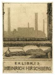 - (Hirschberg, Heinrich;Struck, Herrmann), Etikett: Exlibris, Name, Abbildung; 'Ex Libris Heinrich Hirschberg'.  (Prototyp)