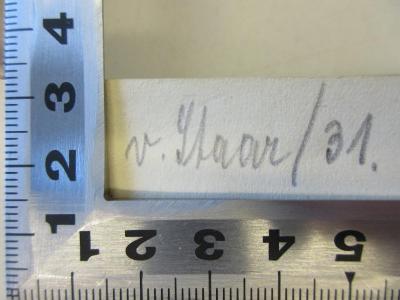 - (Staar, [?] v.), Von Hand: Name; 'v. Staar /31.'. 
