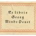 58 / 10867 (Minde-Pouet, Georg), Etikett: Exlibris, Name; 'Exlibris Georg Minde-Pouet'.  (Prototyp)