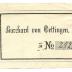 - (Oettingen, Burchard von), Etikett: Exlibris, Name; 'Burchard von Oettingen. 
No'.  (Prototyp)