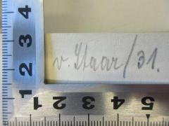 - (Staar, [?] v.), Von Hand: Name; 'v. Staar /31.'. 