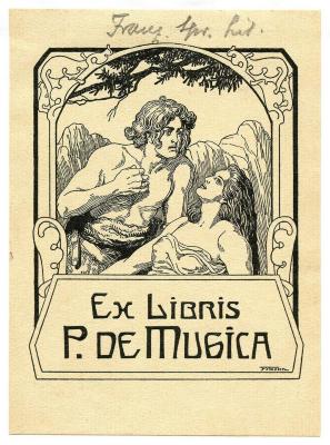 Exlibris-Nr. 717;- (unbekannt), Von Hand: Notiz; 'Franz. Spr. Lit.'. 